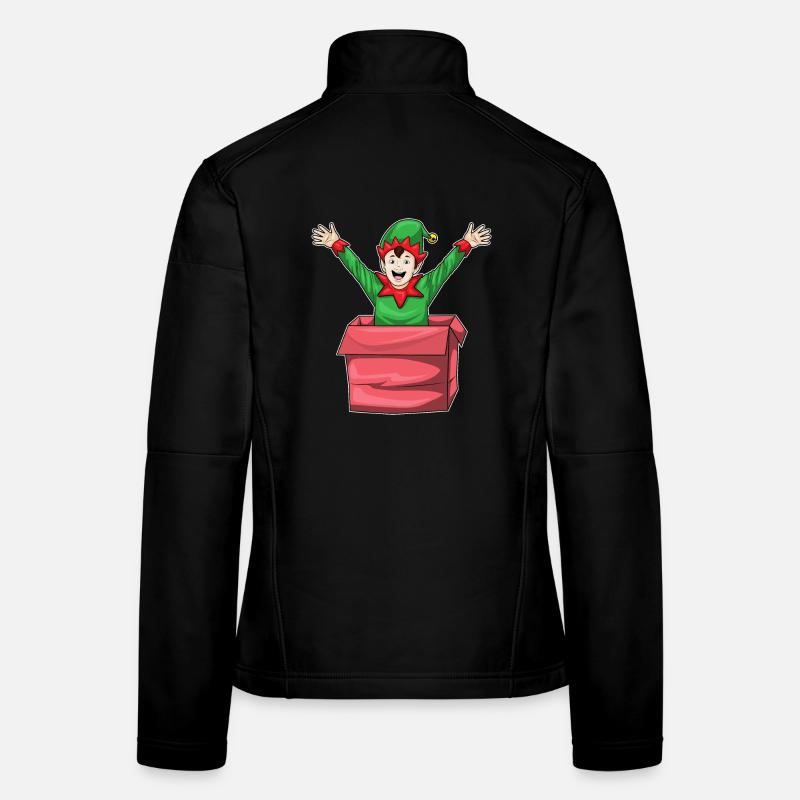 Elf Weihnachten Karton Frauen Softshelljacke