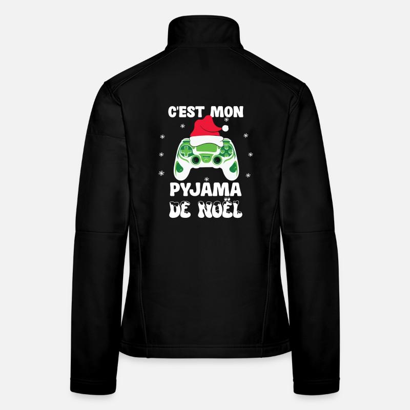 Pyjama de Noël Pour Gamer Veste en tissu softshell Femme