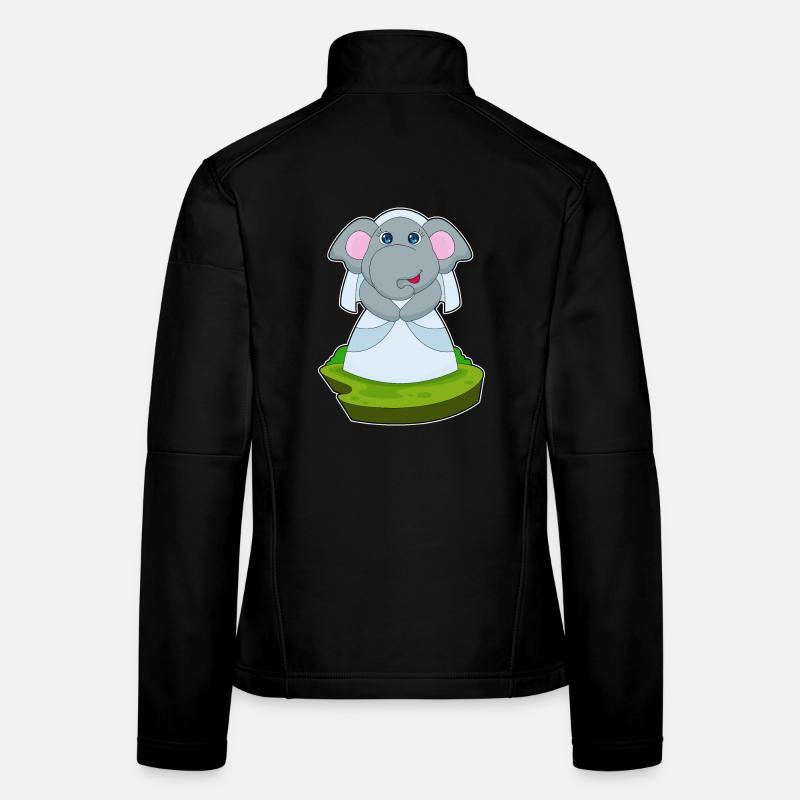 Elephant Bridal Veil Wedding Women's Softshell Jacket