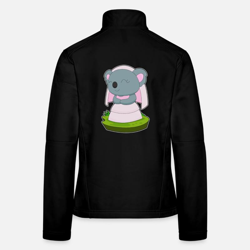 Koala Braut Schleier Hochzeit Frauen Softshelljacke