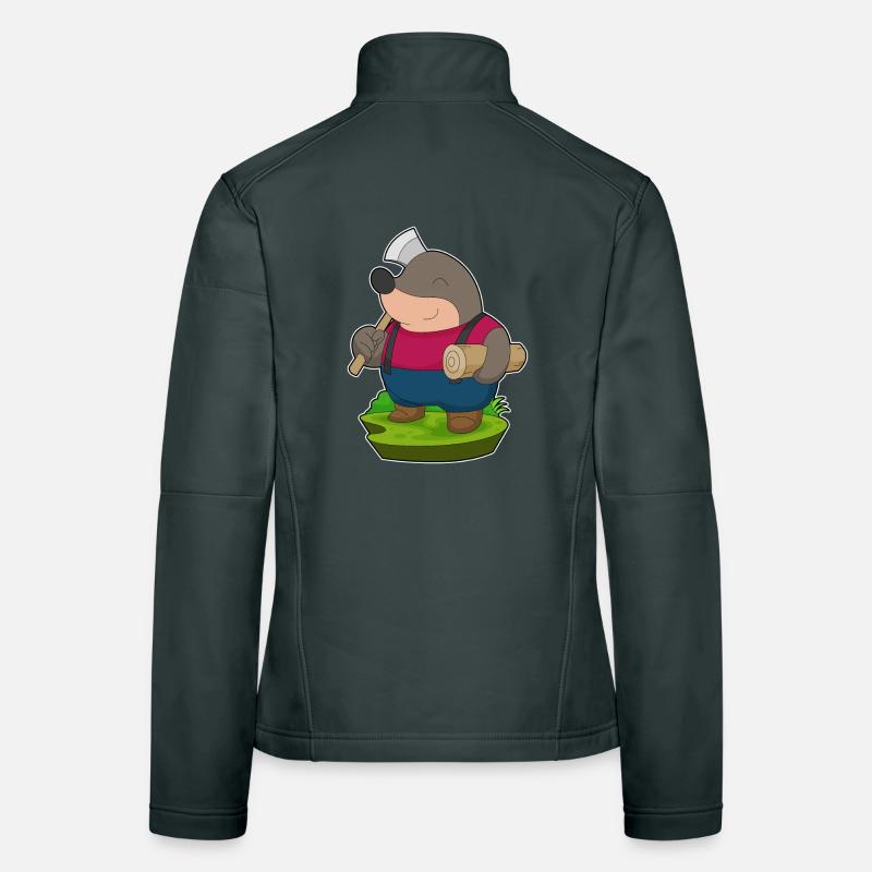 Mole Lumberjack Axe Forest Women's Softshell Jacket