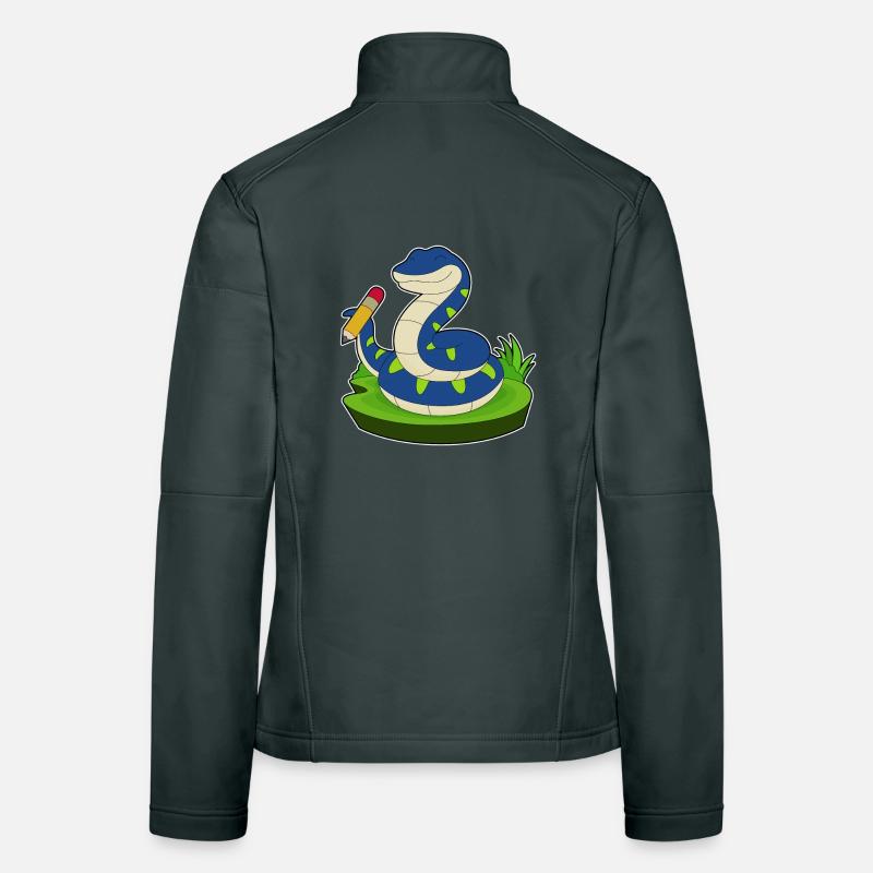 École de crayon Snake Student Veste en tissu softshell Femme