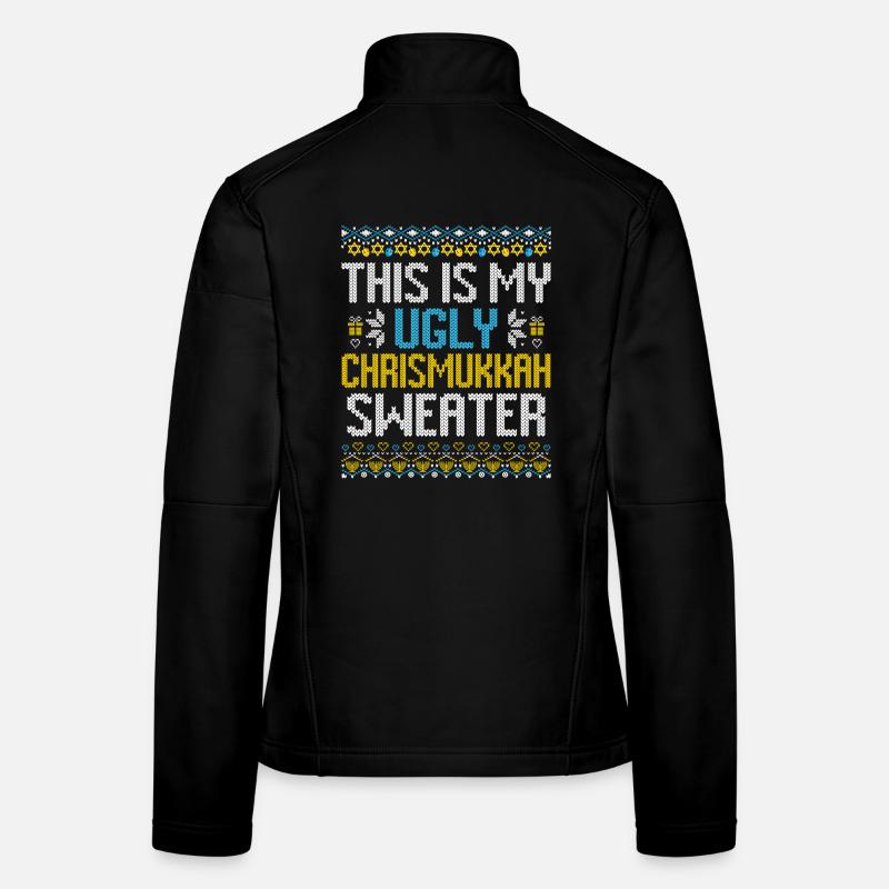 Joyeux Noël Noël Hanoukka Noël Veste en tissu softshell Femme