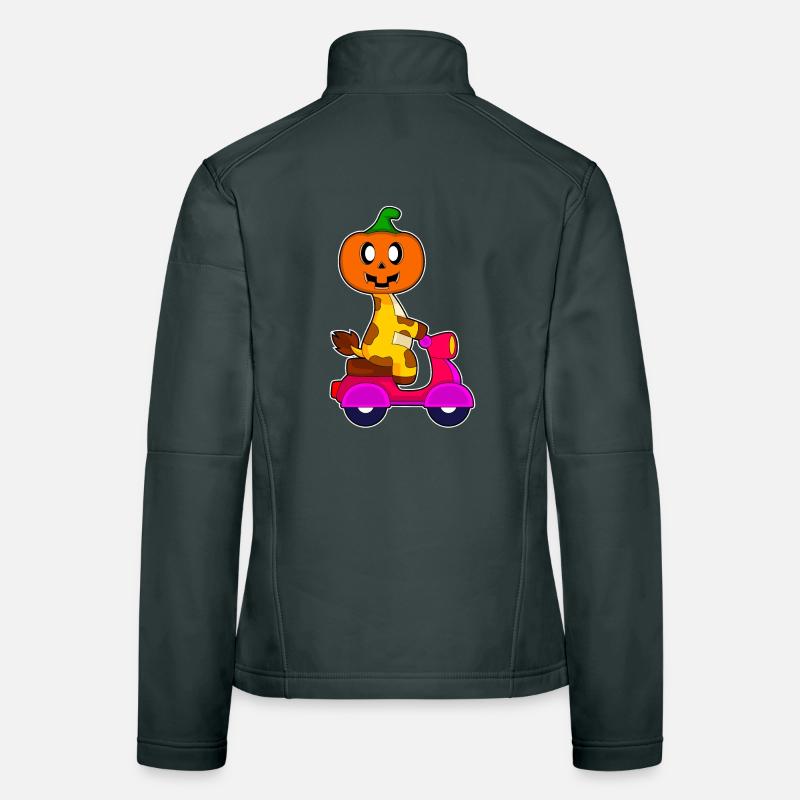 Giraffe Halloween Motorroller Frauen Softshelljacke