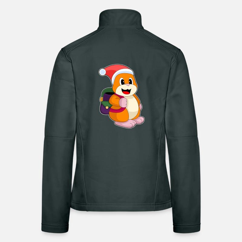 Élève de Noël hamster Veste en tissu softshell Femme