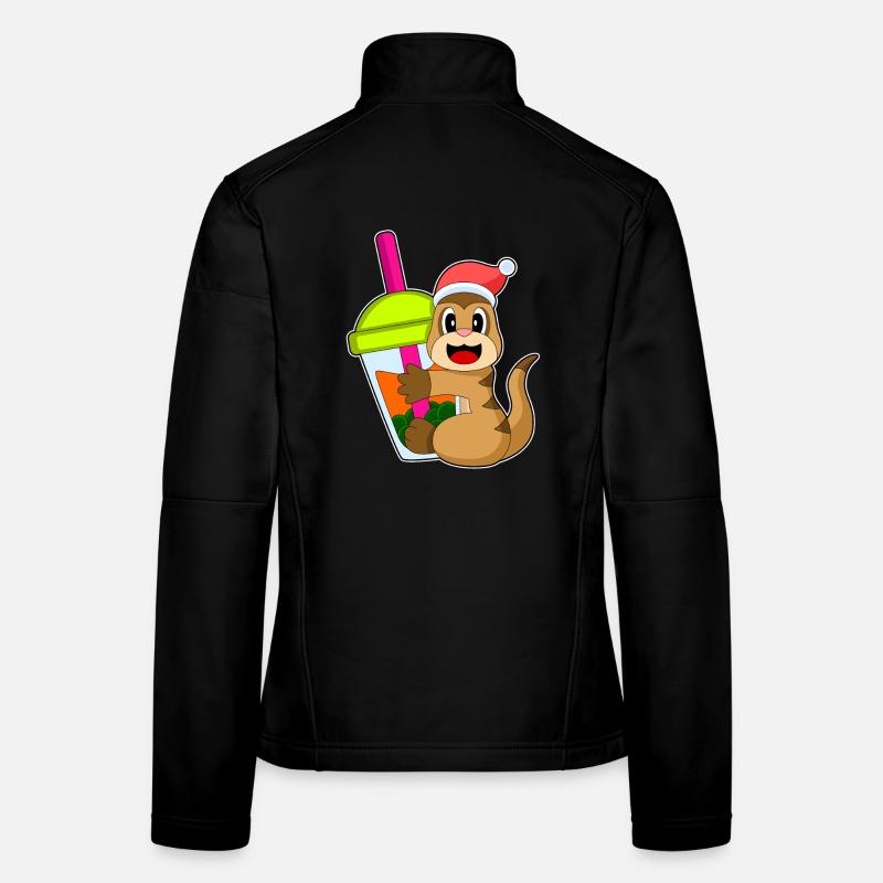 Meerkat Christmas Bubble Tea Women's Softshell Jacket