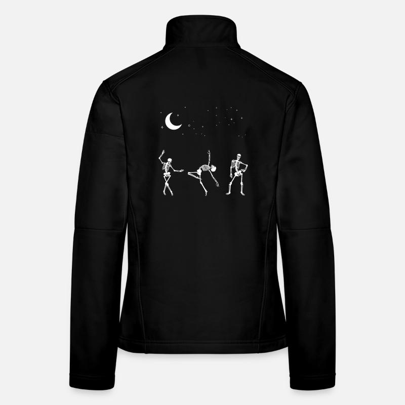 Dancing Skeletons Stars Moon Night Women's Softshell Jacket