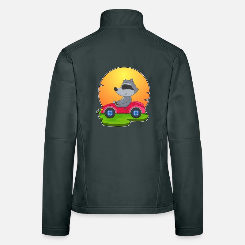 Voiture de raton laveur Veste en tissu softshell Femme