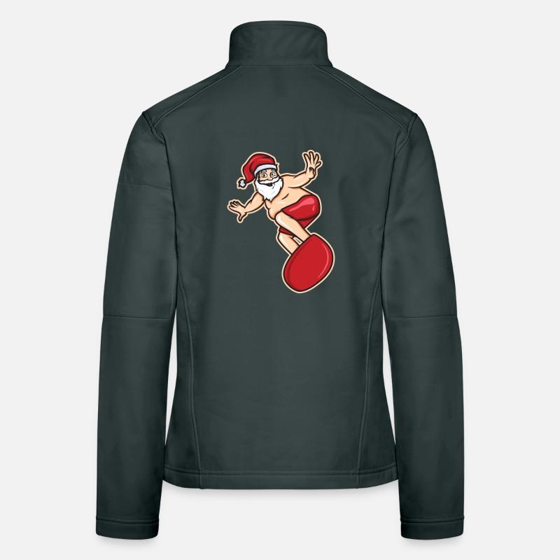 Surfer Weihnachtsmann Frauen Softshelljacke