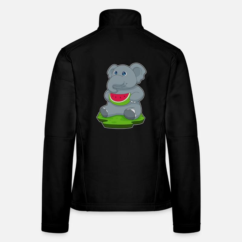 Elephant Watermelon Women's Softshell Jacket