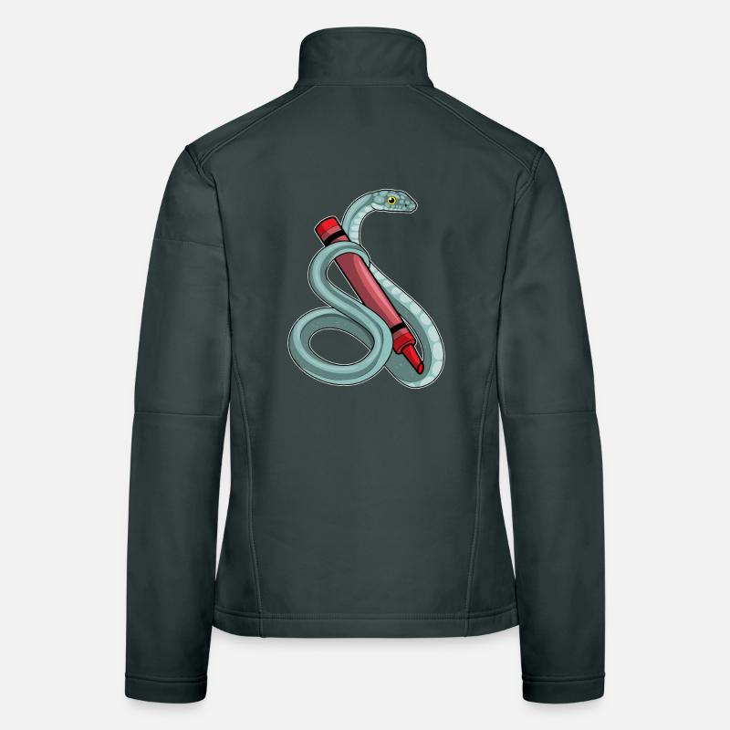 École de crayons pour élèves serpents Veste en tissu softshell Femme