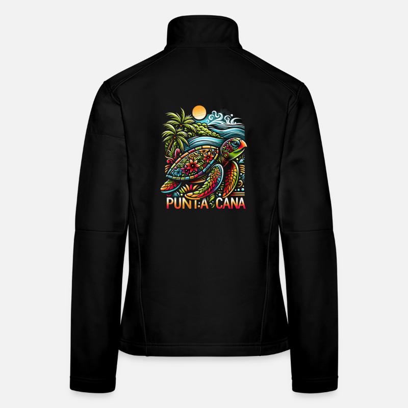 Ambiance à Punta Cana Veste en tissu softshell Femme