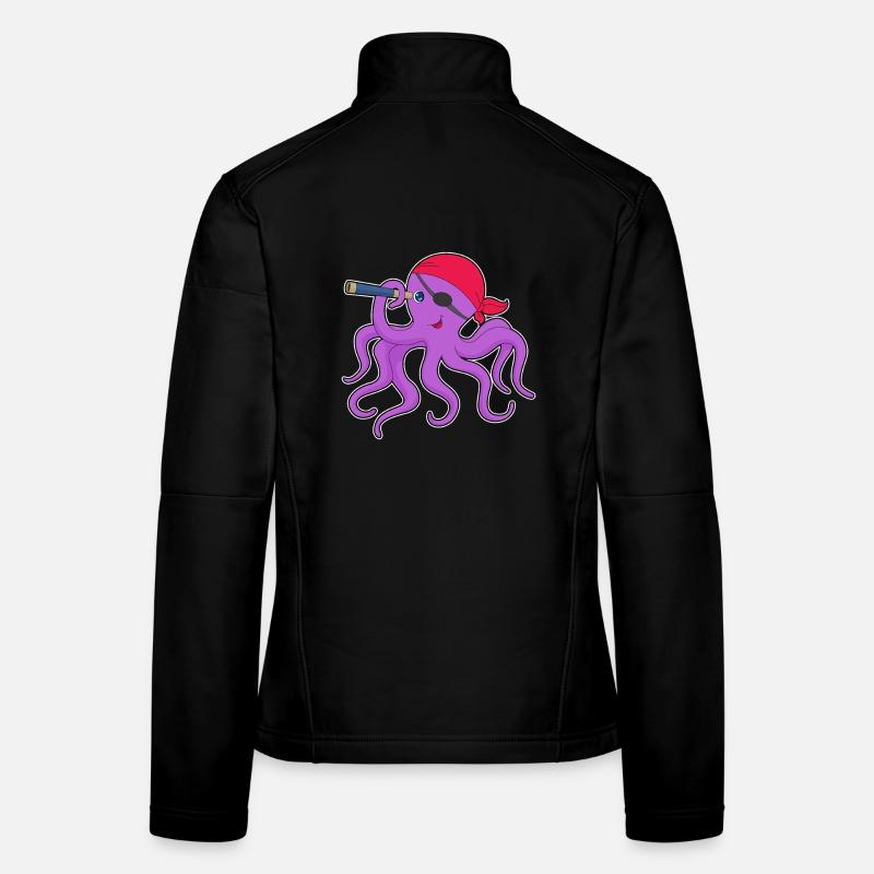 Jumelles Octopus Pirate Veste en tissu softshell Femme
