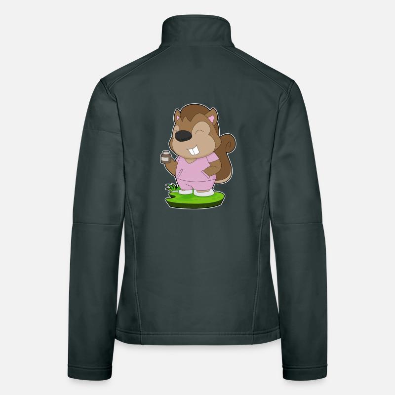 Médecine infirmière écureuil Veste en tissu softshell Femme