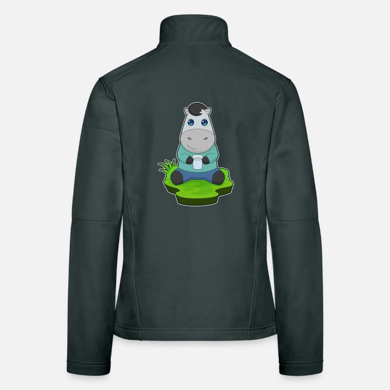 Tasse d’eau de cheval Veste en tissu softshell Femme
