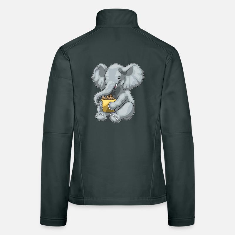 Elefant Erdnüsse Frauen Softshelljacke