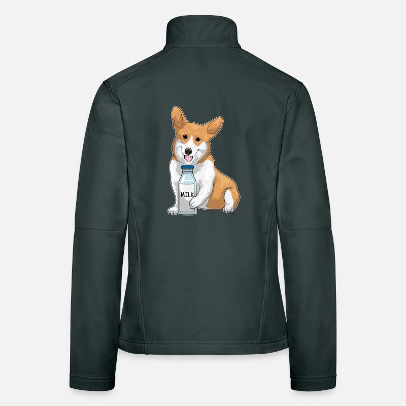 Lait de corgi Veste en tissu softshell Femme