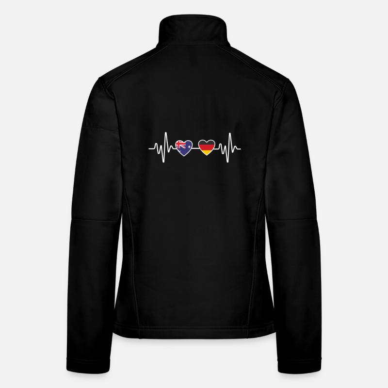Australia Germany Heartbeat Flag German Australian Frauen Softshelljacke