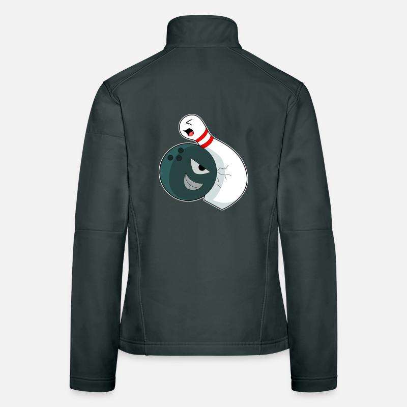 Quille à boule de bowling Veste en tissu softshell Femme