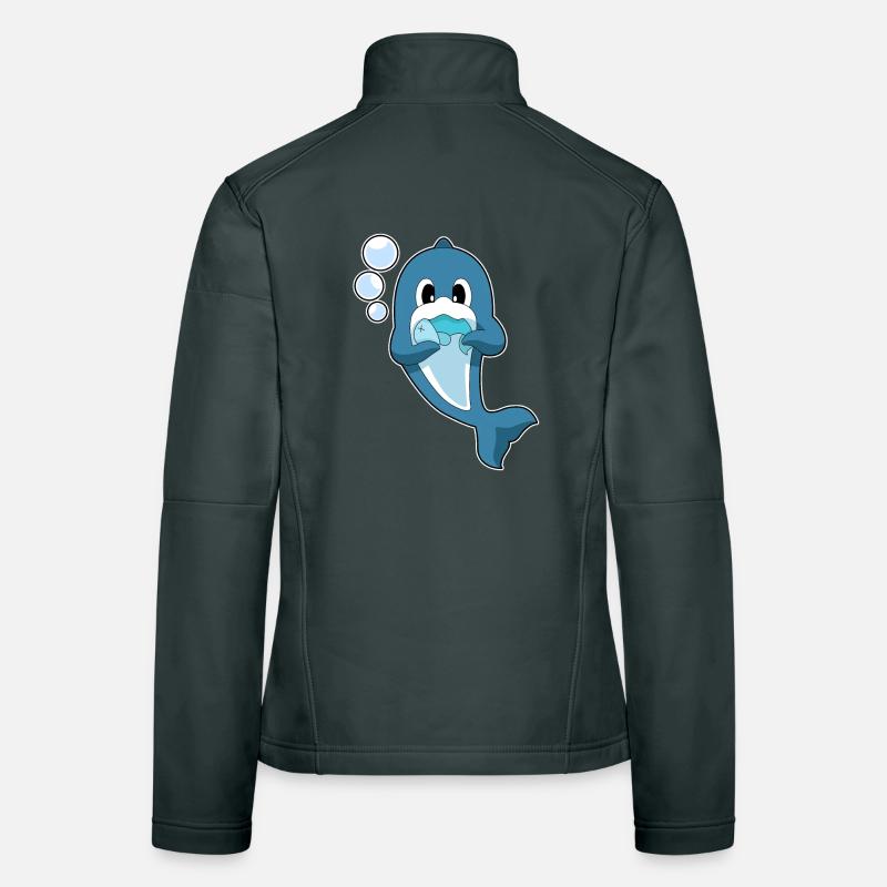 Poisson coryphène Veste en tissu softshell Femme