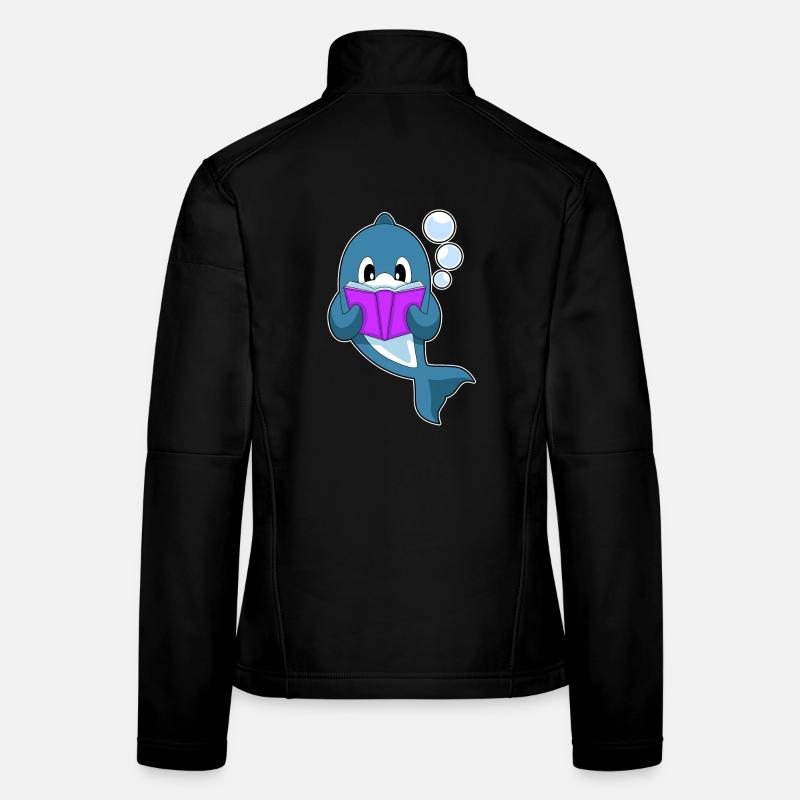 Livre des nerds des dauphins Veste en tissu softshell Femme