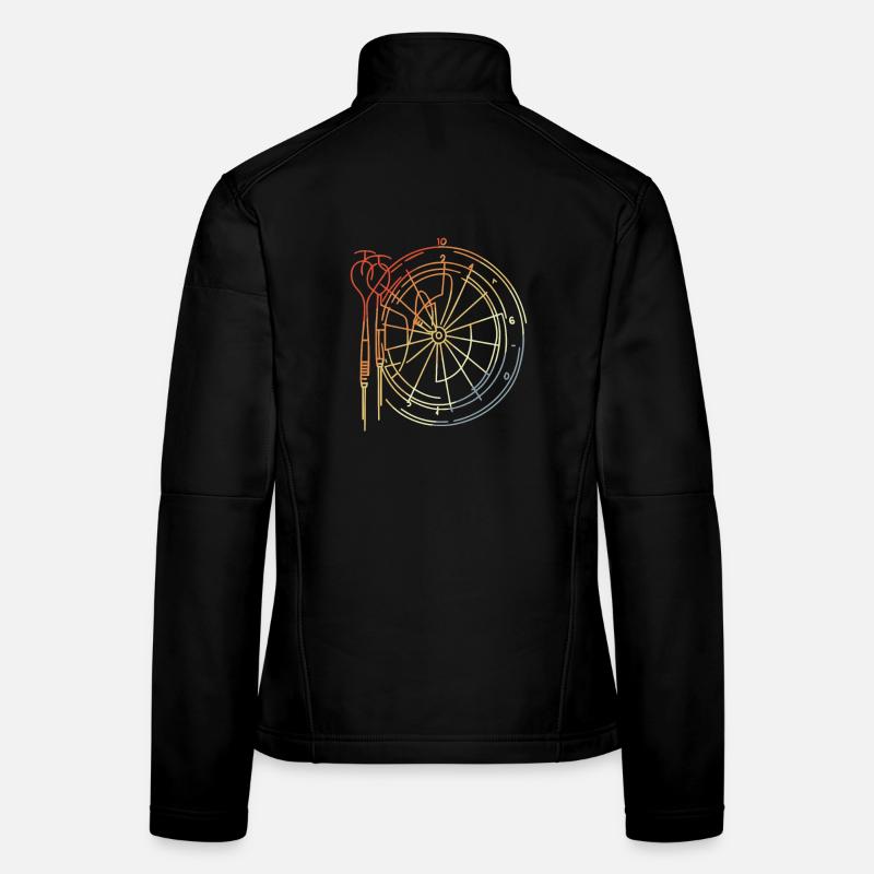 Dessin de jeu de fléchettes Veste en tissu softshell Femme