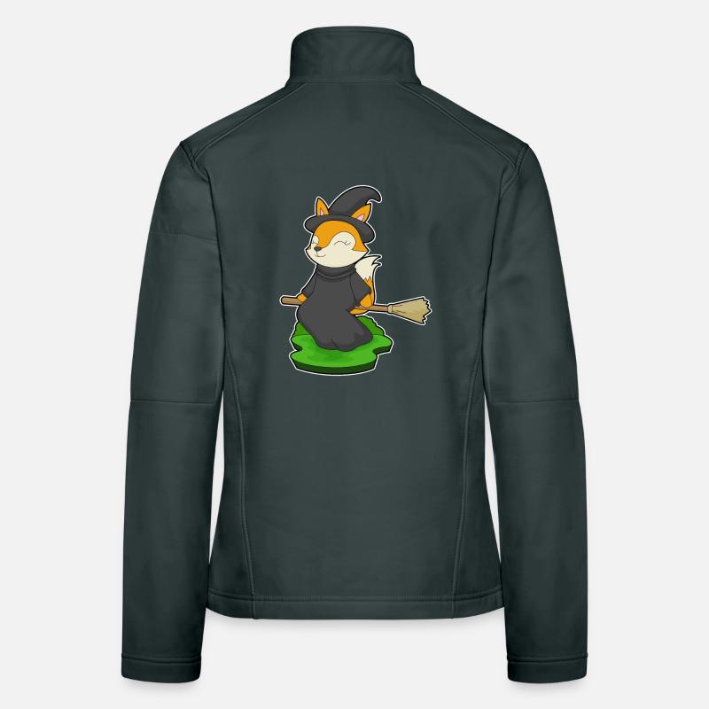 Fox Witch Broom Women's Softshell Jacket