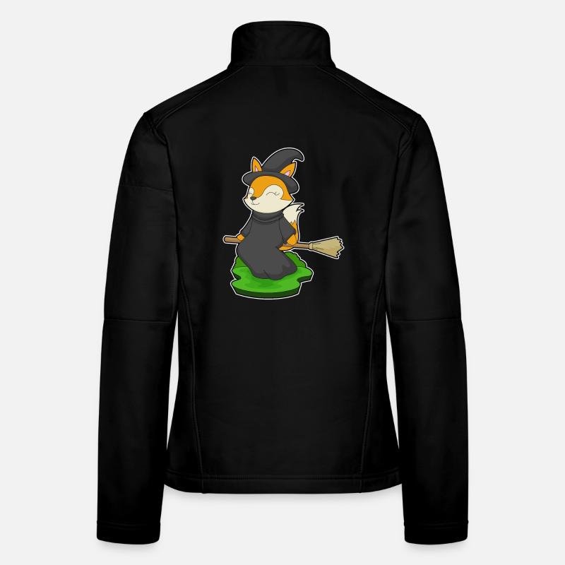 Fox Witch Broom Women's Softshell Jacket