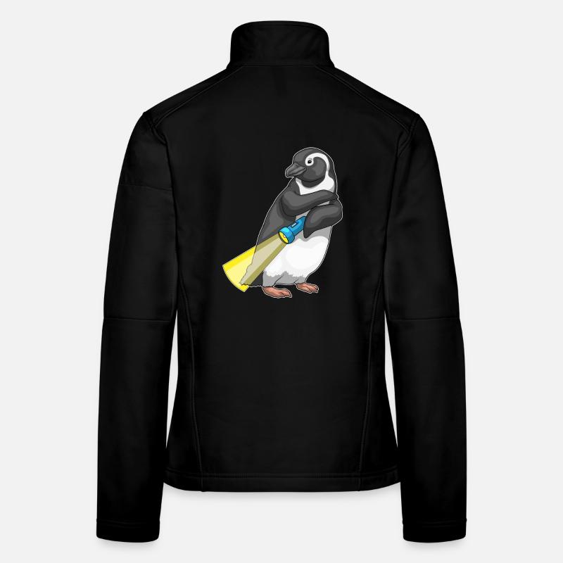 Lampe de poche pingouin Veste en tissu softshell Femme