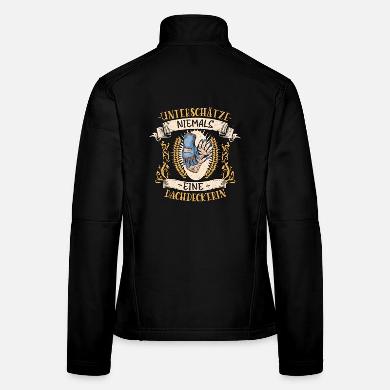 Dachdeckerin Design lustiges Vintage Geschenk Frauen Softshelljacke