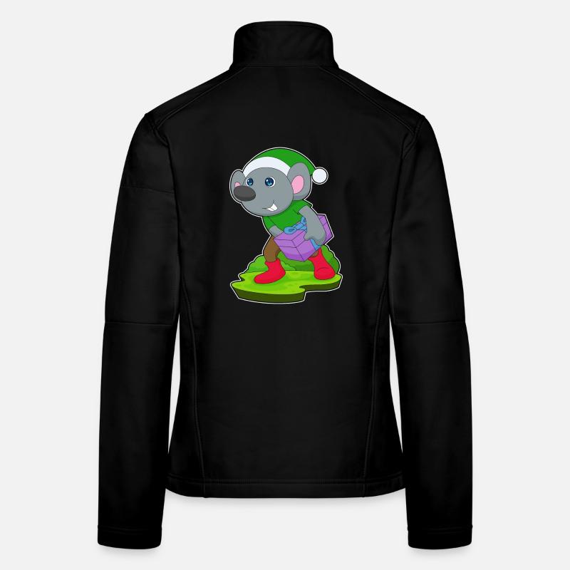 Mouse Christmas Package Women's Softshell Jacket