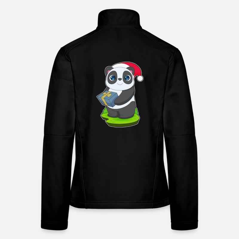 Panda Christmas Package Women's Softshell Jacket