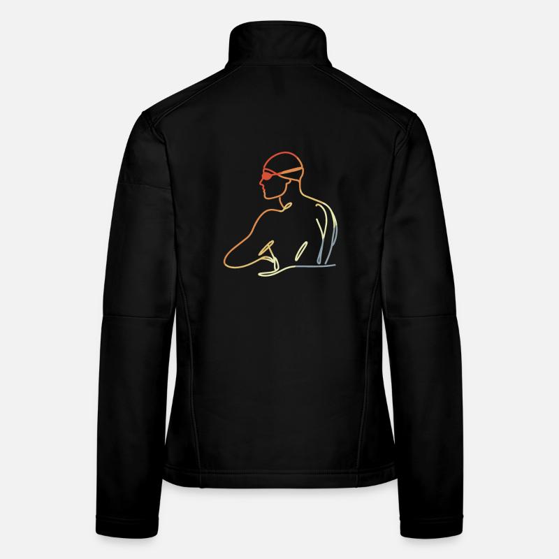 Dessin de nageur professionnel Veste en tissu softshell Femme