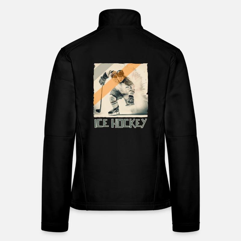 Eishockeyspieler Eishockey - Frauen Softshelljacke - Schwarz