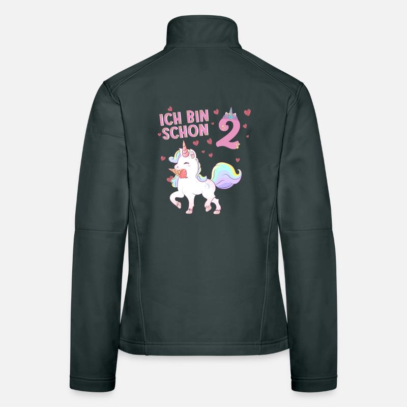 ich bin schon 2 Einhorn  Frauen Softshelljacke