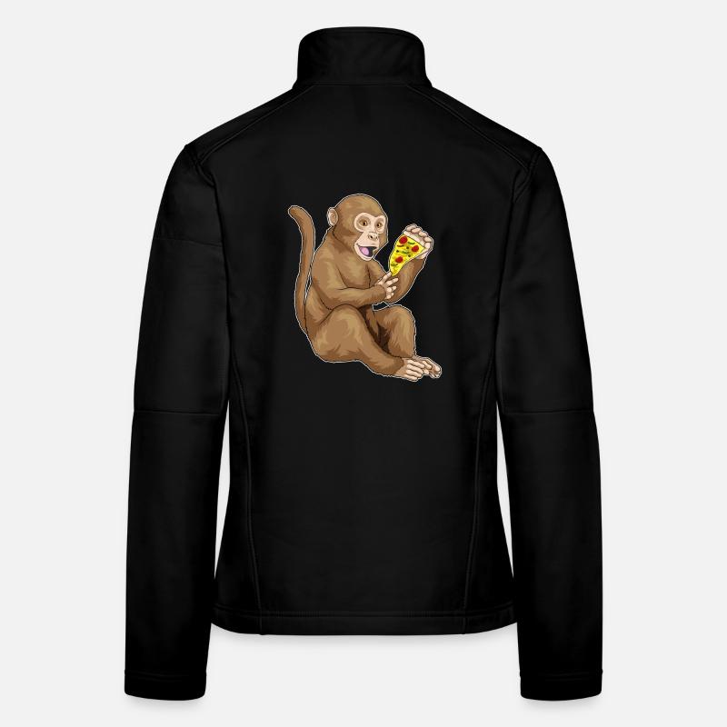 Affe Pizza Frauen Softshelljacke