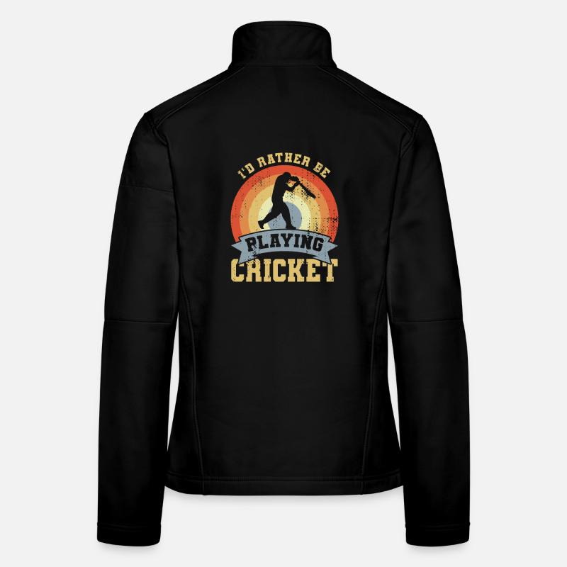 I’d Rather Be Playing Cricket Frauen Softshelljacke