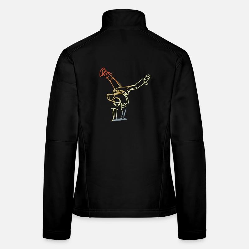 Vintage Breakdancer Skizze Frauen Softshelljacke