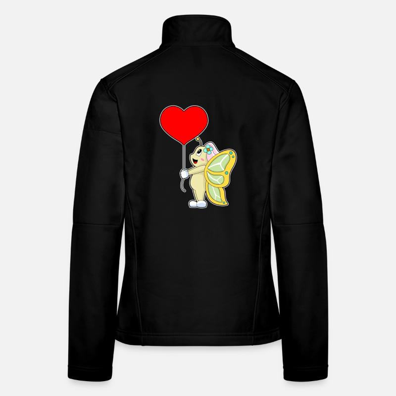 Papillon mariée coeur mariage Veste en tissu softshell Femme