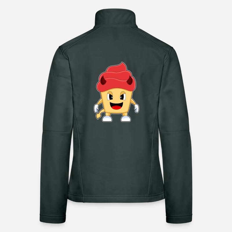 Cupcake Halloween Teufel Frauen Softshelljacke