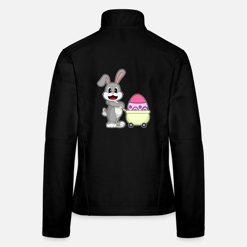 Hase Ostern Einkaufen Frauen Softshelljacke