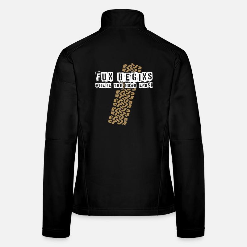 LE PLAISIR COMMENCE - LÀ OÙ LA ROUTE SE TERMINE ! Profil du pneu AT Veste en tissu softshell Femme