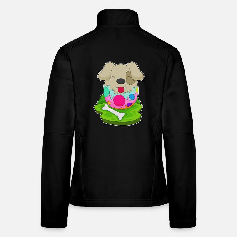 Oeuf de Pâques de Pâques chien Veste en tissu softshell Femme