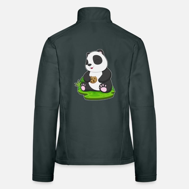 Biscuit Panda Veste en tissu softshell Femme