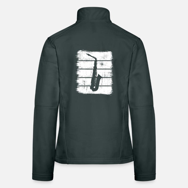 Saxophone Sketch Women's Softshell Jacket