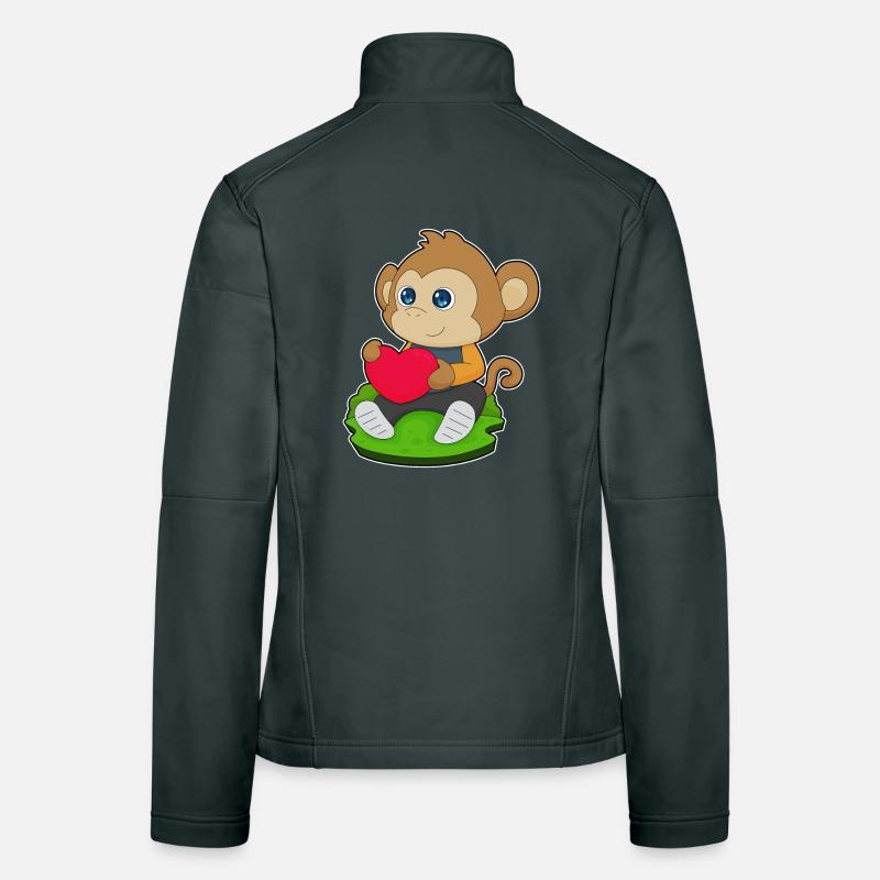 Affe Herz Frauen Softshelljacke