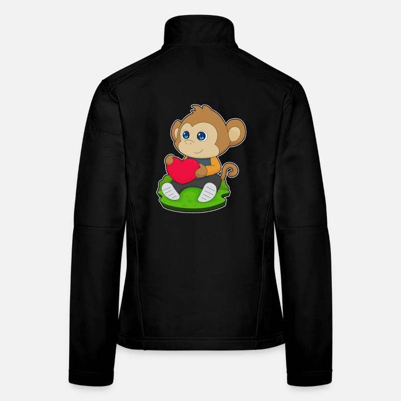Affe Herz Frauen Softshelljacke