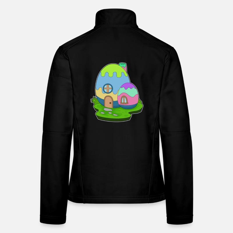 Oeufs de Pâques maison de Pâques Veste en tissu softshell Femme
