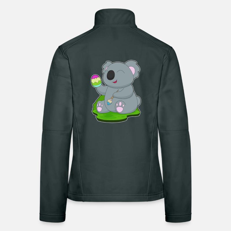 Koala Easter Coloring Women's Softshell Jacket