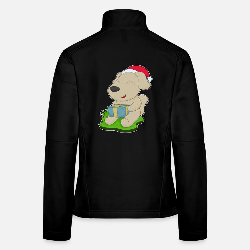Dog Christmas Package Women's Softshell Jacket